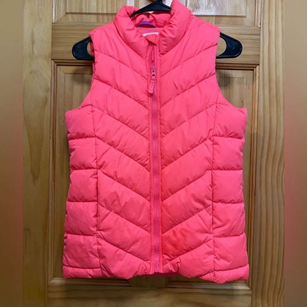 Old Navy girls size XL neon coral/pink winter vest